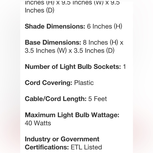 STUDIO MCGEE NWT table lamp fabric base & scallop shade -pink - Picture 9 of 10